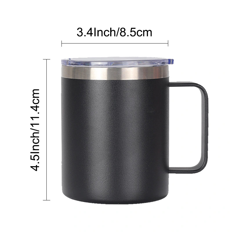 Personalize 12oz Floral Name Tumbler Mug with Handle