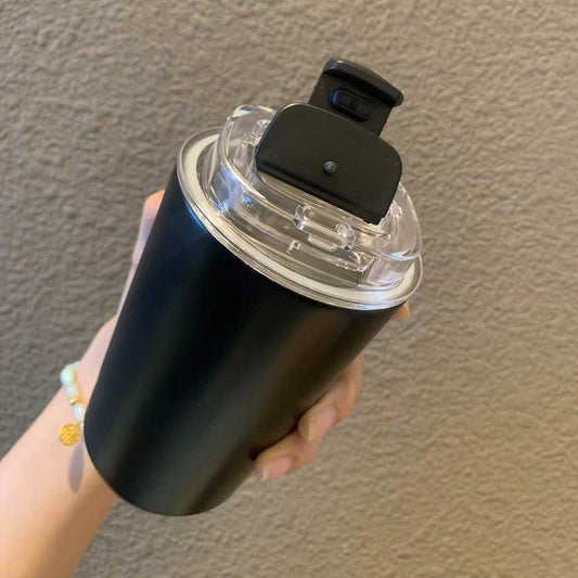 Wholesale Custom Logo 12oz Insulated Travel Tumbler Flip-Top Lid - Product Image 2
