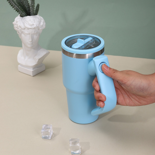 Wholesale Custom Logo 20oz Handled Travel Tumbler with Rotating Handle - Product Image 2