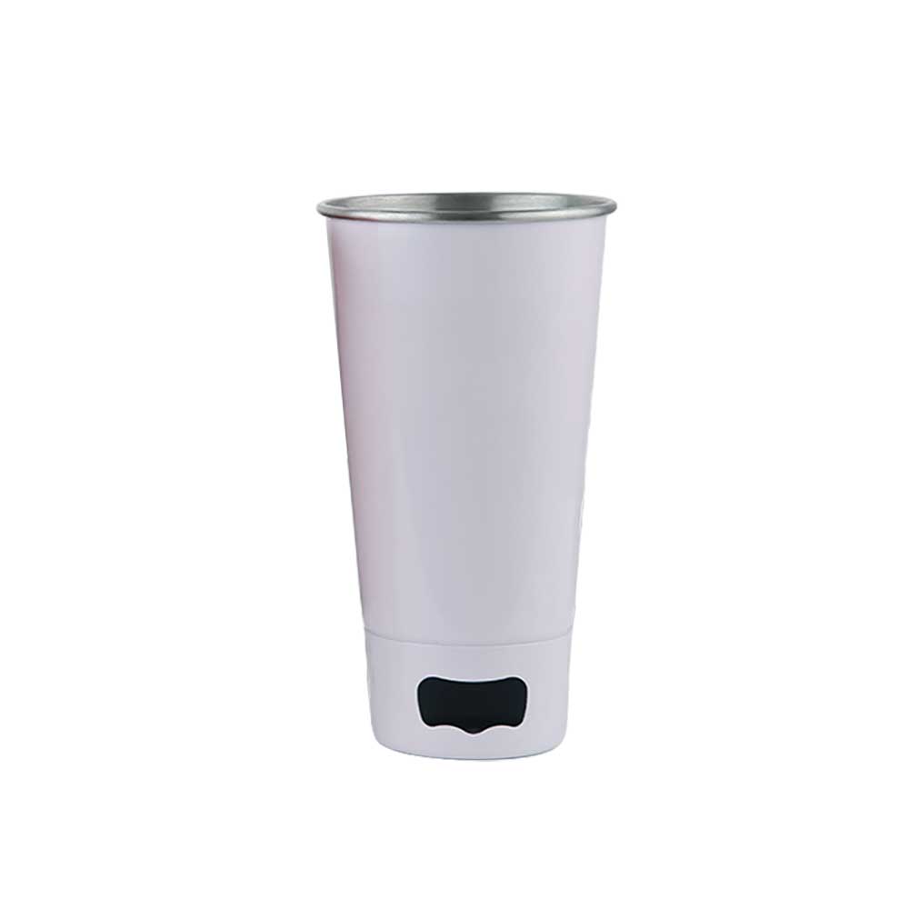 Wholesale Custom Logo 17oz Stainless Steel Bottle Opener Cup - Color - White