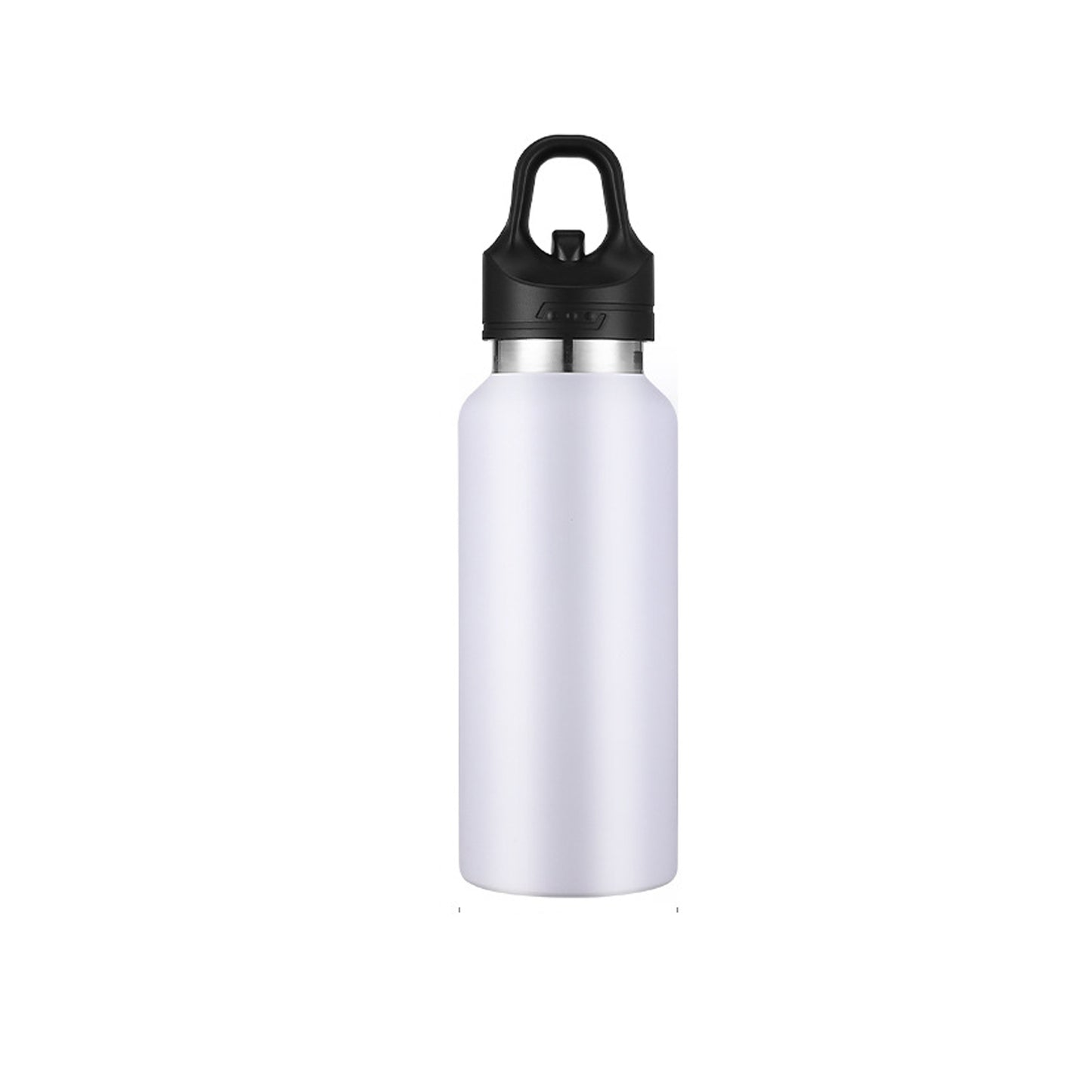 Wholesale Custom Logo 16oz Double-Wall Vacuum Tumbler with Push-Button Lid - White