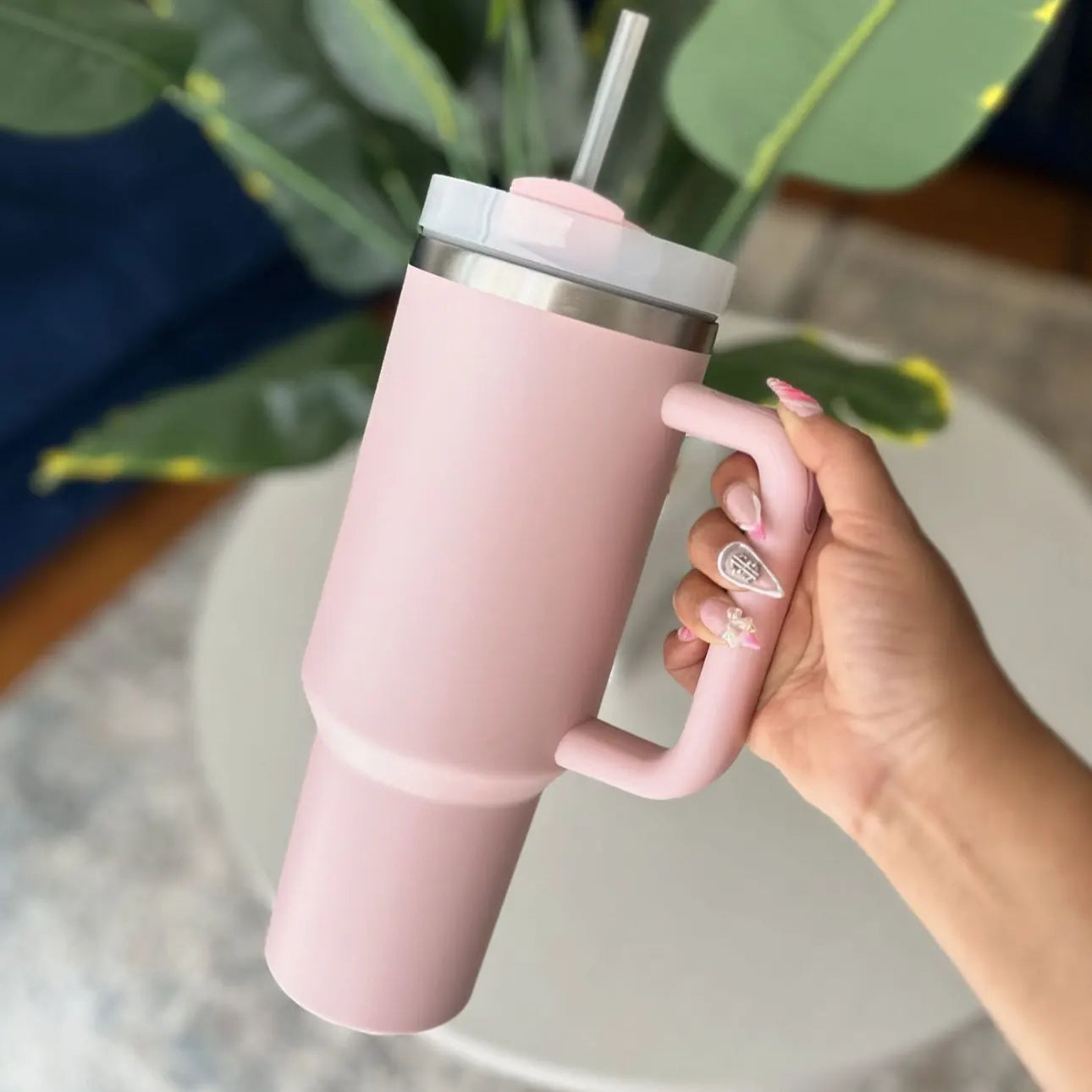 Personalize 40oz Floral Name Tumbler