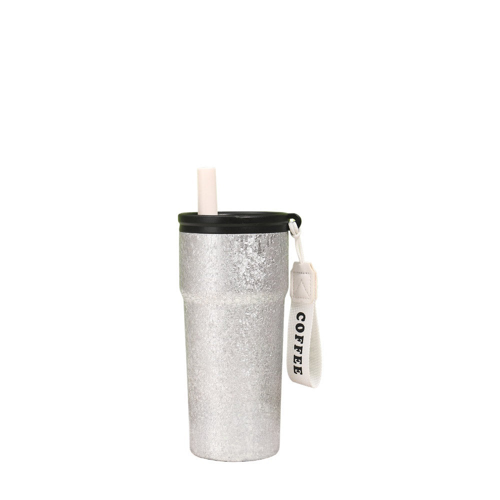 Wholesale Custom Logo 17oz Crackle Finish Vacuum Insulated Tumbler - silver