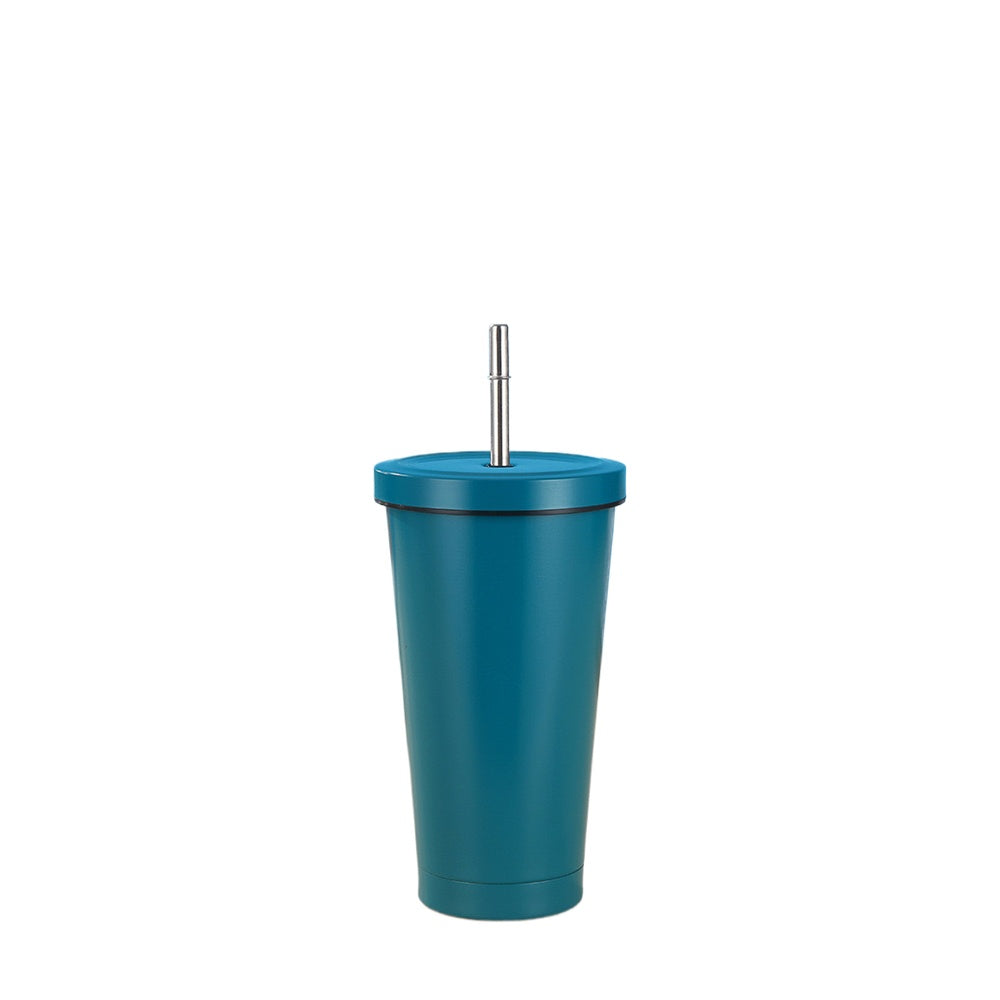 Wholesale Custom Logo 17oz Stainless Steel Straw Tumbler - teal