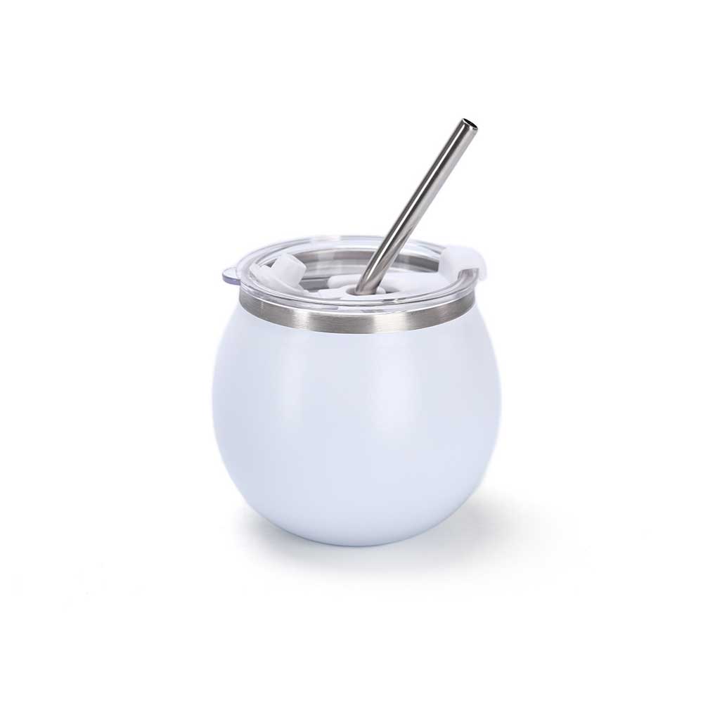 Wholesale Custom Logo 6oz Mini Insulated Tumbler Straw Lid - white