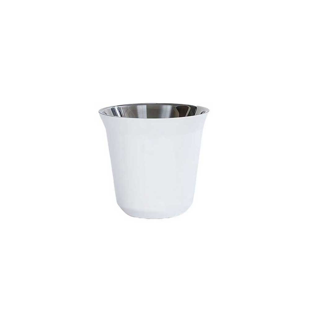 Wholesale Custom Logo 5.5oz Flared Rim Stainless Steel Tasting Glass - white