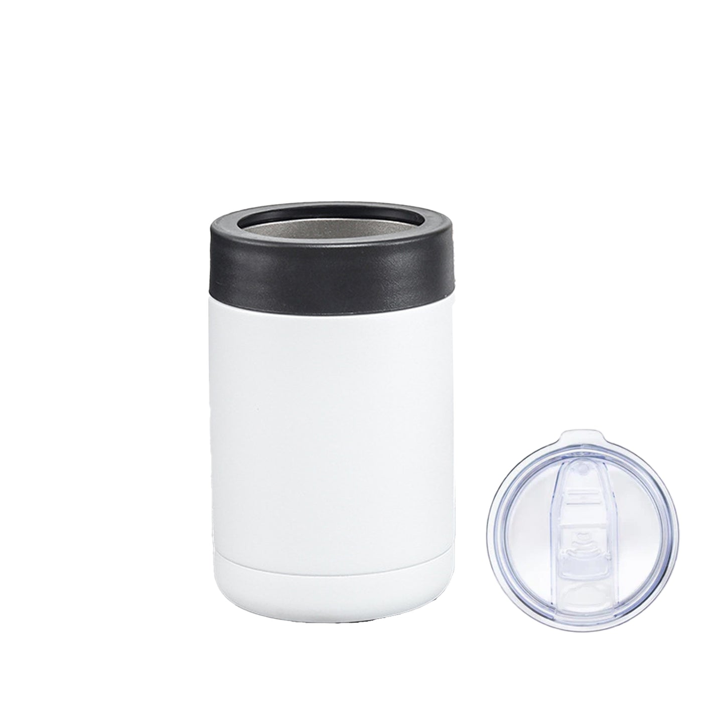 Wholesale Custom Logo 12oz Dual-Lid Insulated Tumbler & Cooler - white