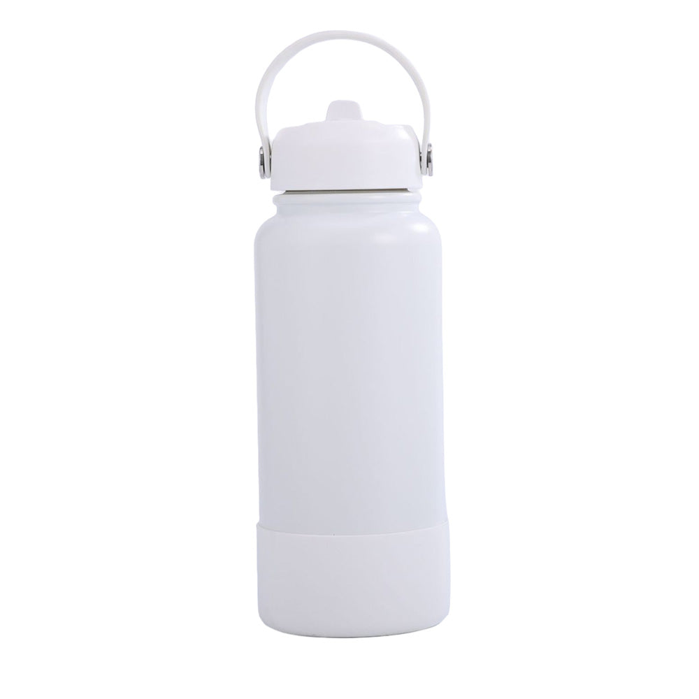 Wholesale Custom Logo 40oz Large Stainless Steel Water Bottle Flip Straw - white