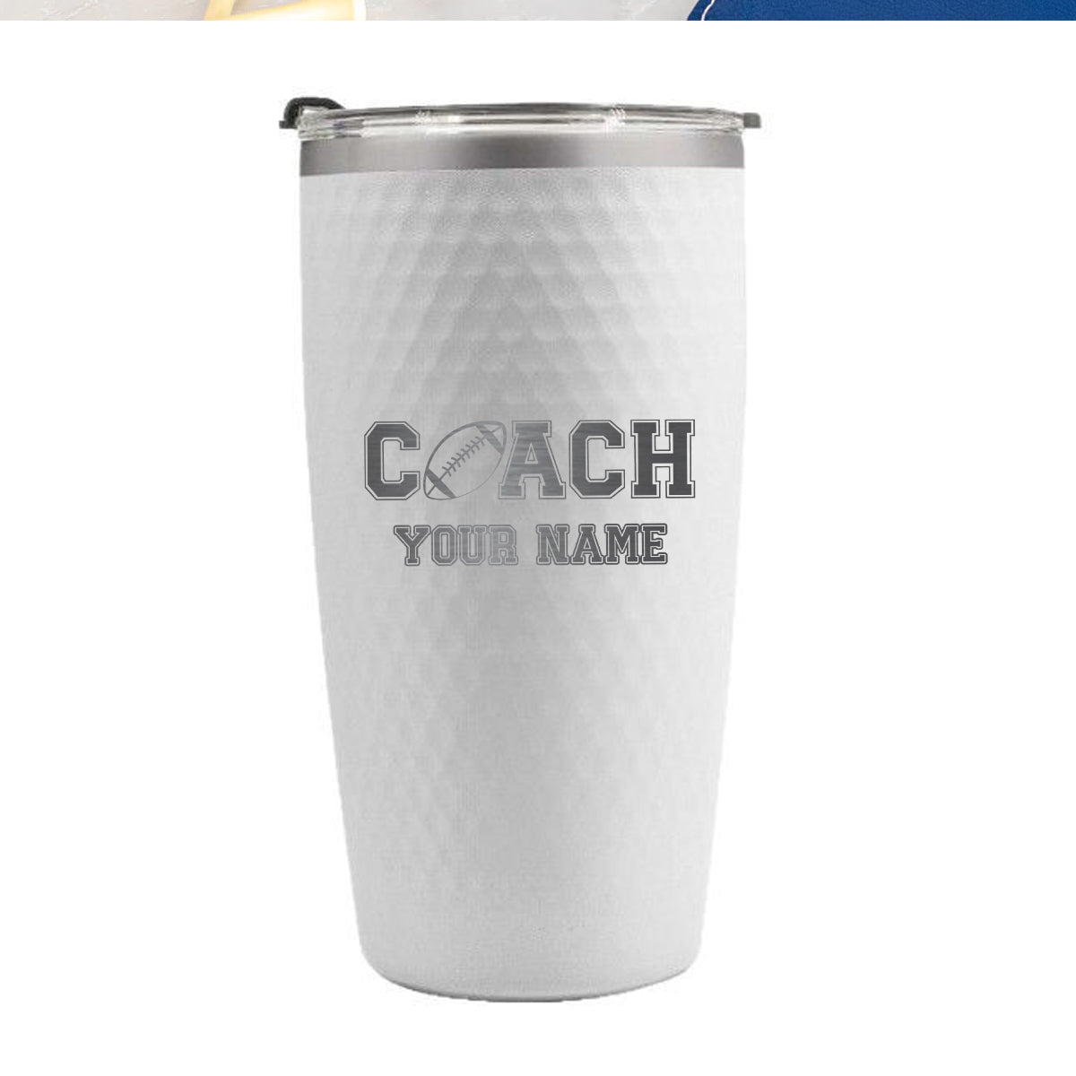 Custom Football Coach Tumbler – Personalized 20oz Stainless Steel Insulated Cup with Name for Team Gifts