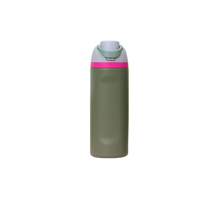 Wholesale Custom Logo 16oz Dual-Drink Vacuum Sports Bottle - Army-Green