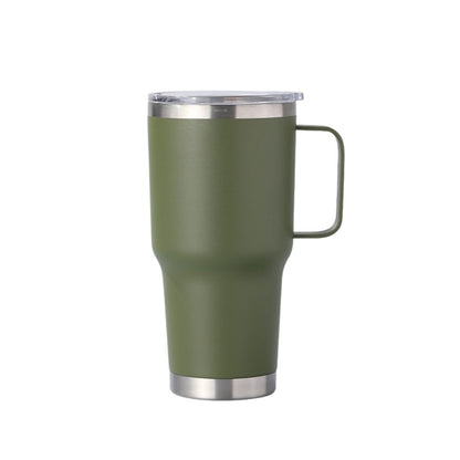 Wholesale Custom Logo 30oz Handle Insulated Travel Mug - Army Green