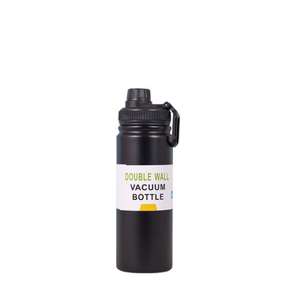 Wholesale Custom Logo 18oz Stainless Steel Sports Bottle - BLACK