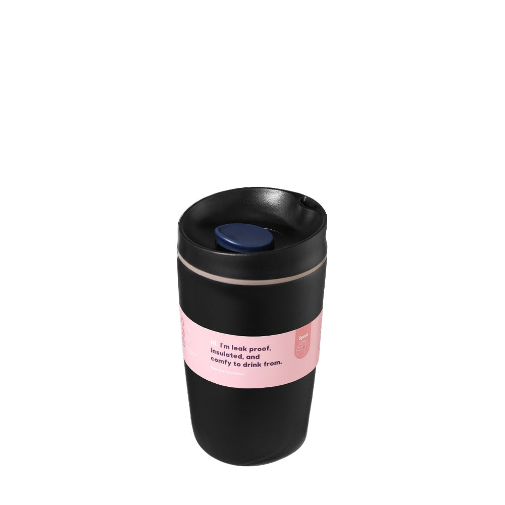 Wholesale Custom Logo 12oz Insulated Coffee Tumbler - BLACK