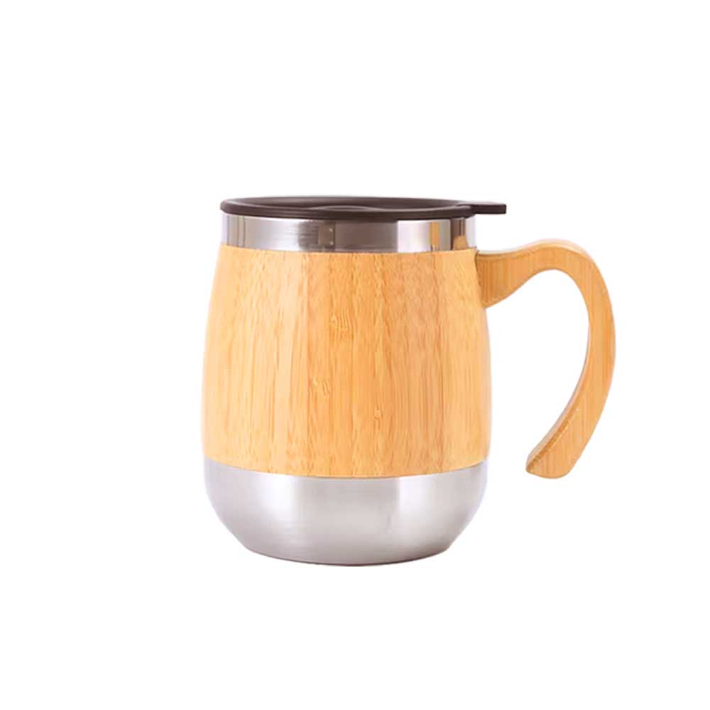 Wholesale Custom Logo 15oz Bamboo Coffee Mug with Handle - Bamboo