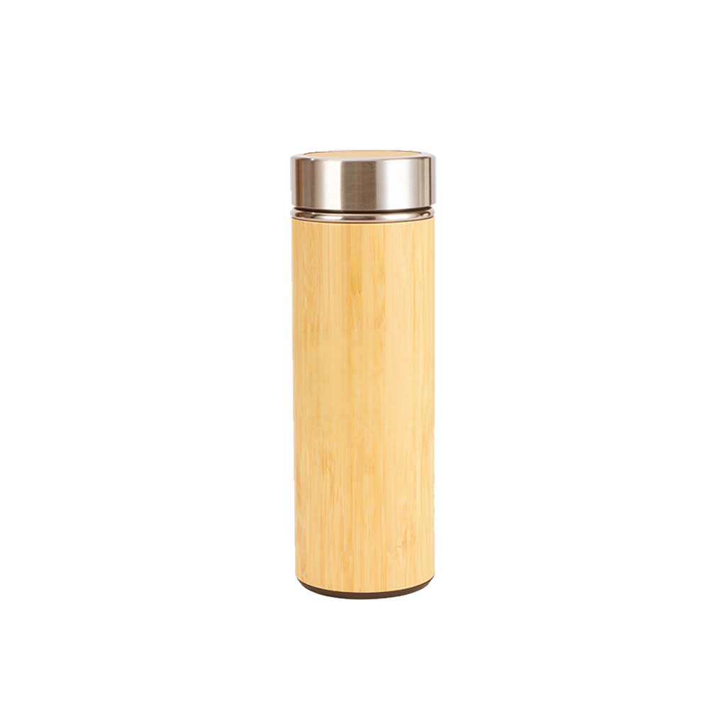 Wholesale Custom Logo 12oz Bamboo Insulated Water Bottle - Bamboo