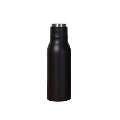 Wholesale Custom Logo 17oz Narrow Mouth Insulated Bottle - Black