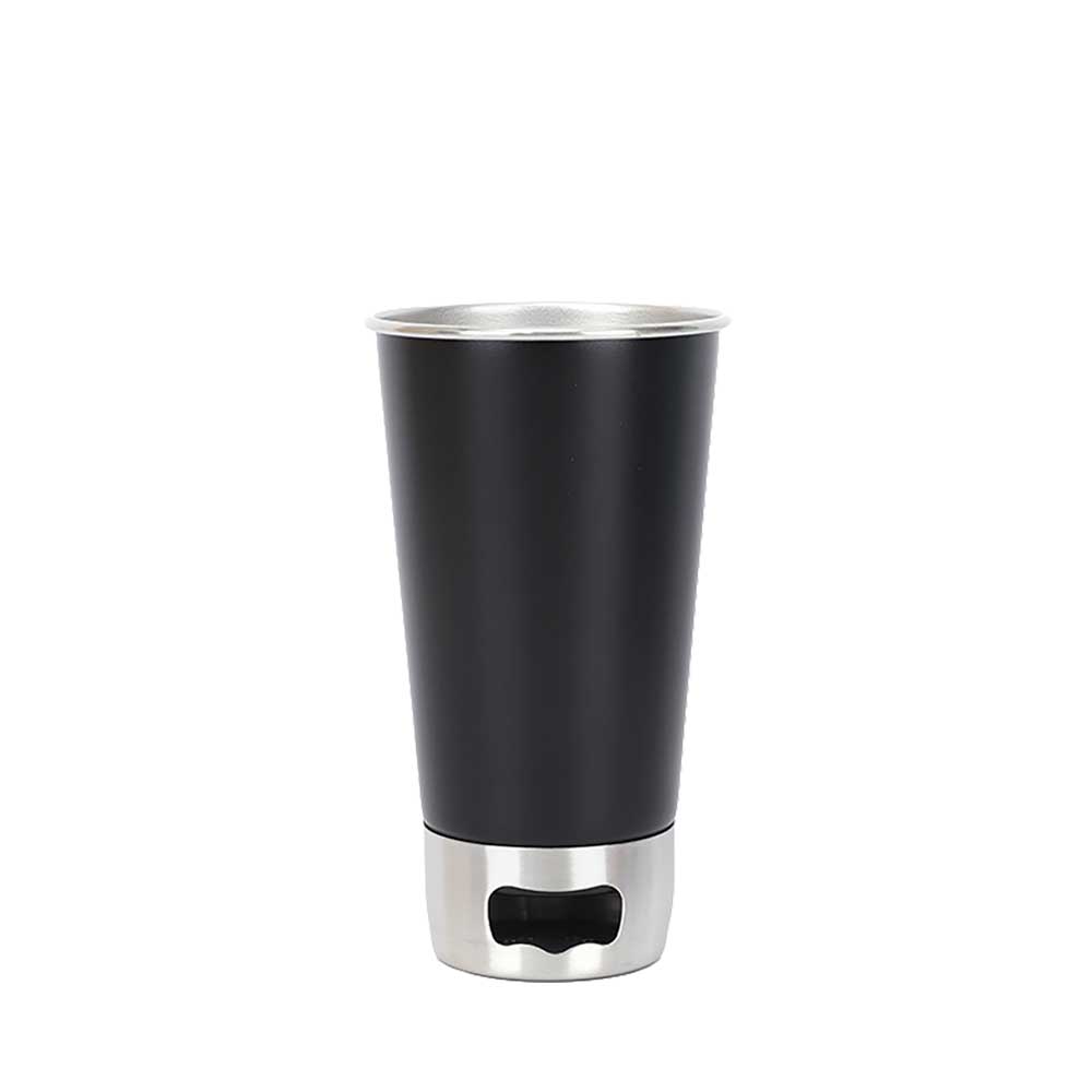 Wholesale Custom Logo 17oz Stainless Steel Bottle Opener Cup - Color - Black