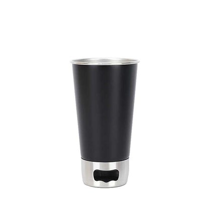 Wholesale Custom Logo 17oz Stainless Steel Bottle Opener Cup - Color - Black