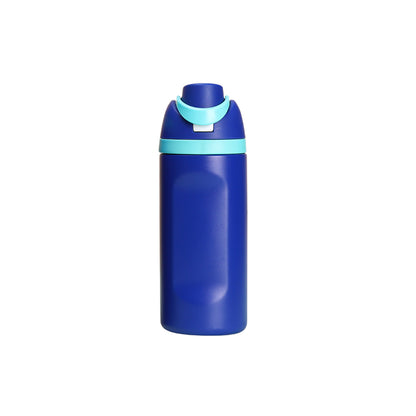 Wholesale Custom Logo 16oz Dual-Drink Vacuum Sports Bottle - Blue