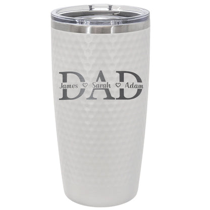 20oz Personalized Golf DAD Tumbler with Kids’ Names