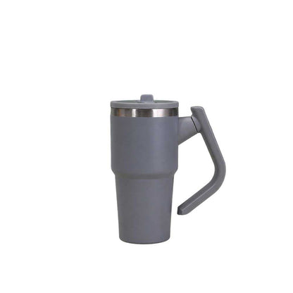Wholesale Custom Logo 20oz Handled Travel Tumbler with Rotating Handle - Color - GREY
