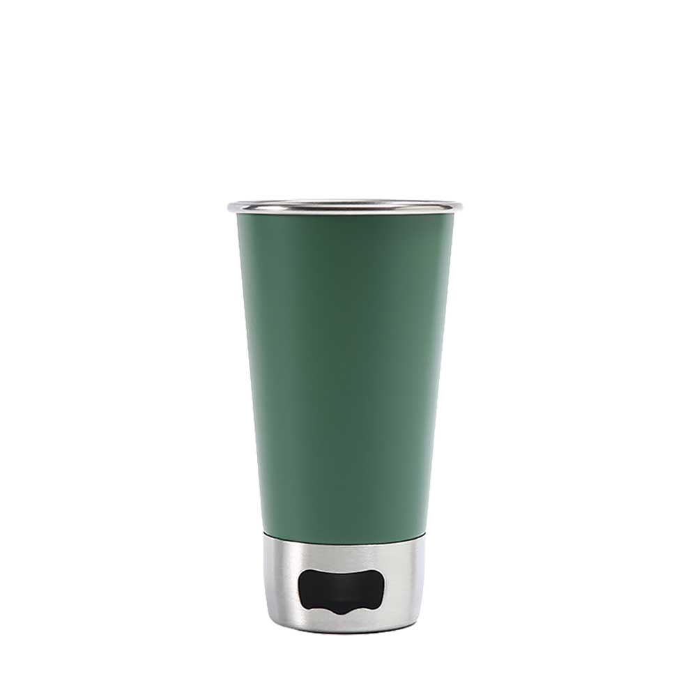 Wholesale Custom Logo 17oz Stainless Steel Bottle Opener Cup - Color - Green