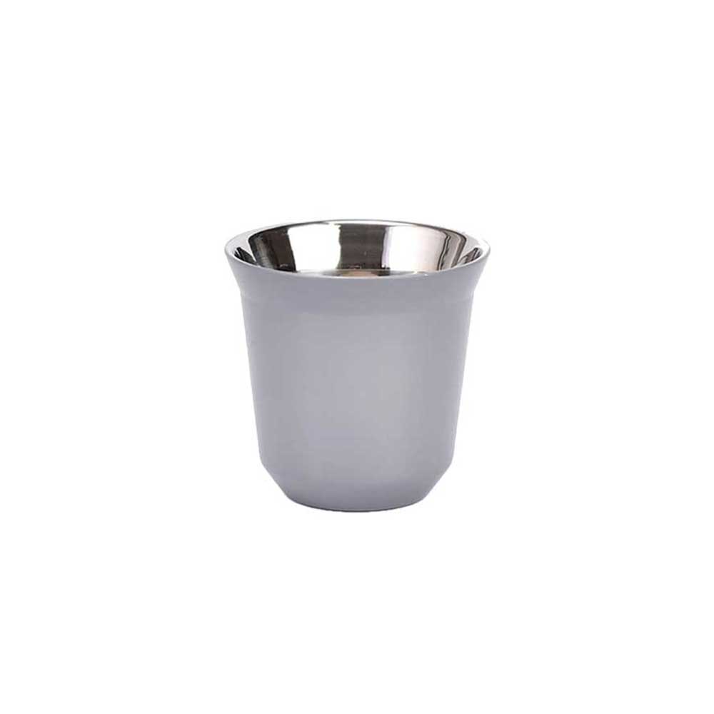 Wholesale Custom Logo 5.5oz Flared Rim Stainless Steel Tasting Glass - Grey
