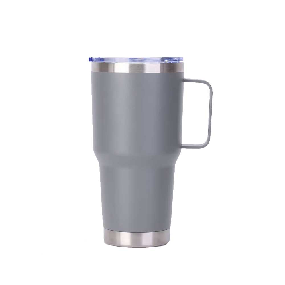 Wholesale Custom Logo 30oz Handle Insulated Travel Mug - Grey