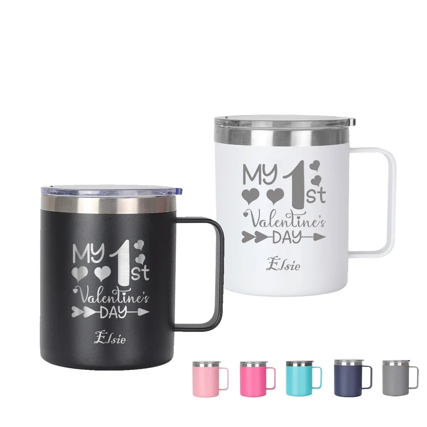 Personalized 12oz My 1st Valentine’s Day Coffee Mug with Handle