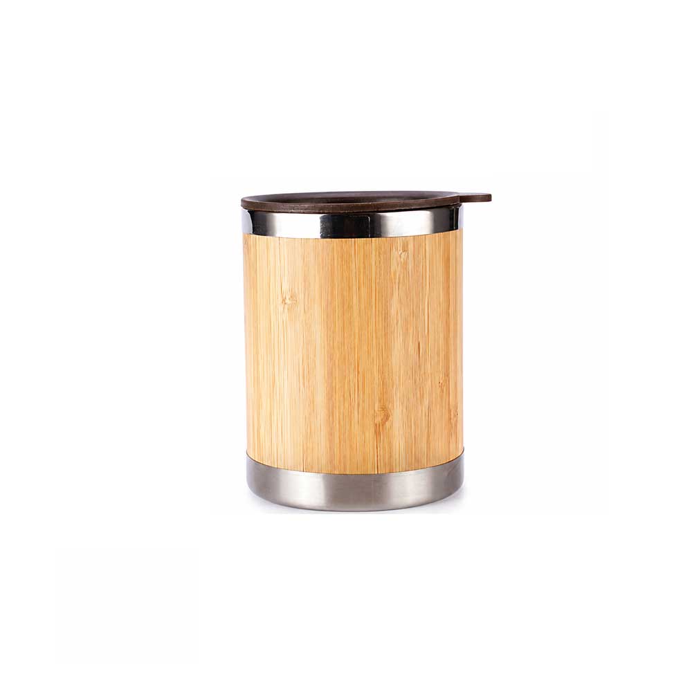 Wholesale Custom Logo 10oz Bamboo Insulated Coffee Tumbler - Natural