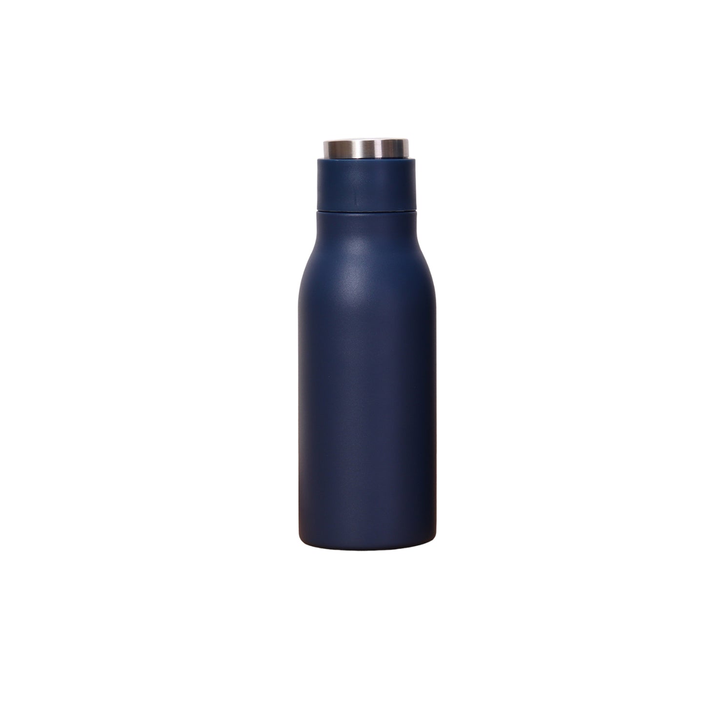 Wholesale Custom Logo 12oz Narrow Mouth Insulated Bottle - Navy-Blue