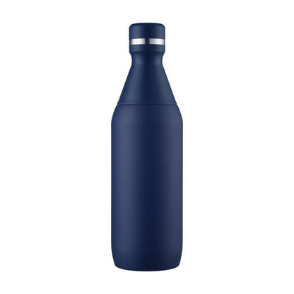 Wholesale Custom Logo 20oz Two-Piece Vacuum Sports Bottle - Navy Blue