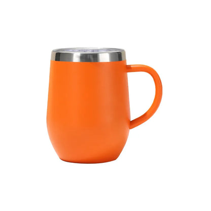 Wholesale Custom Logo 12oz Insulated Wine Tumbler with Handle - Orange