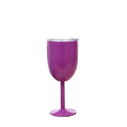Wholesale Custom Logo 10oz Stainless Steel Wine Tumbler - PURPLE