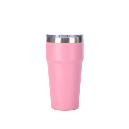 Wholesale Custom Logo 16oz Tapered Vacuum Coffee Tumbler - Pink