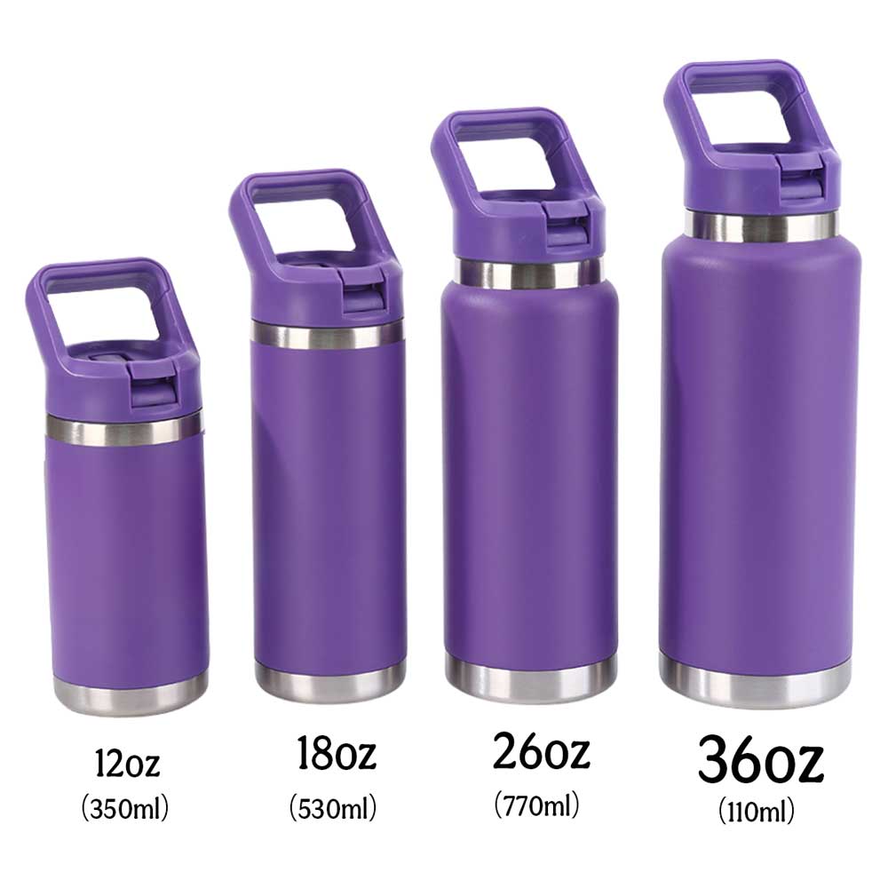 Wholesale Custom Logo 12-36oz Flip-Top Water Bottle - Purple