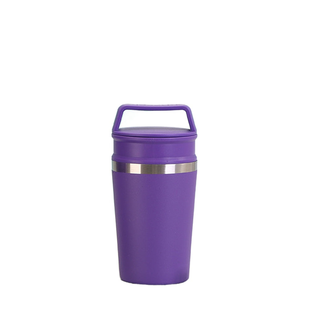 Wholesale Custom Logo 10oz Insulated Coffee Tumbler Dual Lid Travel Cup - Purple