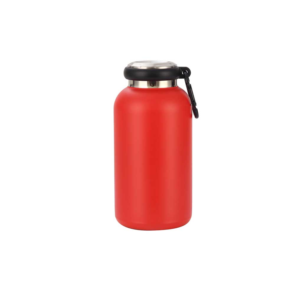 Wholesale Custom Logo 14oz Insulated Water Bottle with Carabiner Clip - Red