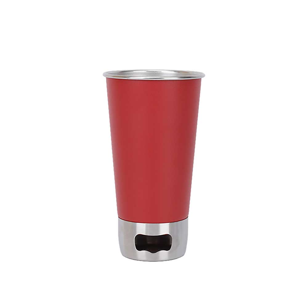 Wholesale Custom Logo 17oz Stainless Steel Bottle Opener Cup - Color - Red