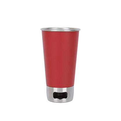 Wholesale Custom Logo 17oz Stainless Steel Bottle Opener Cup - Color - Red