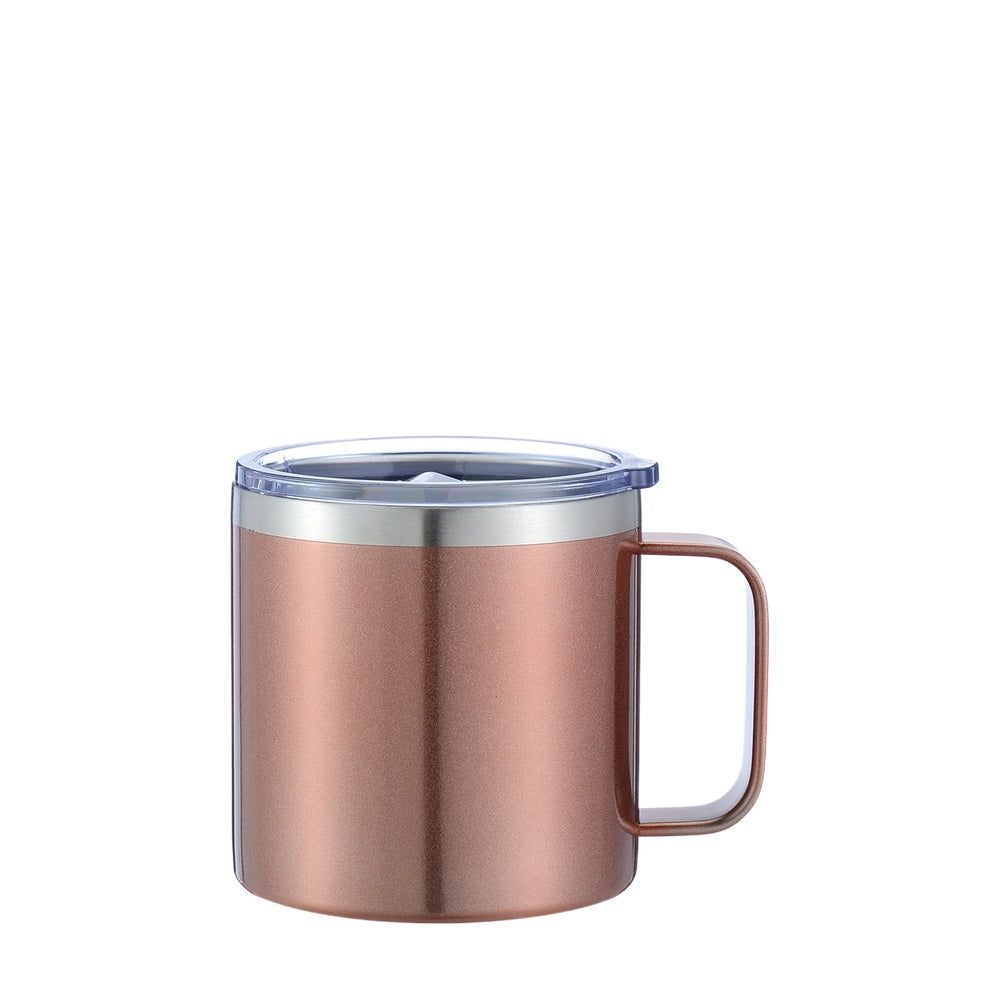 Wholesale Custom Logo 14oz Stainless Steel Insulated Coffee Mug - Rose Gold
