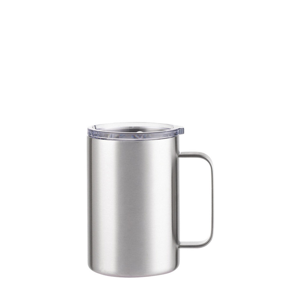 Wholesale Custom Logo 16oz Stainless Steel Insulated Coffee Mug - Silver