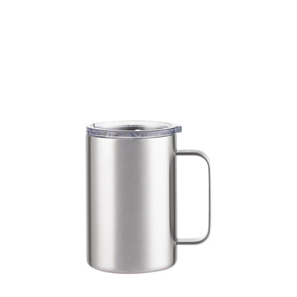 Wholesale Custom Logo 16oz Stainless Steel Insulated Coffee Mug - Silver