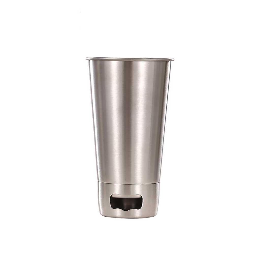 Wholesale Custom Logo 17oz Stainless Steel Bottle Opener Cup - Color - Silver