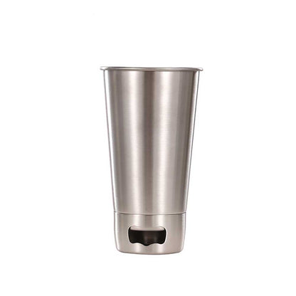 Wholesale Custom Logo 17oz Stainless Steel Bottle Opener Cup - Color - Silver