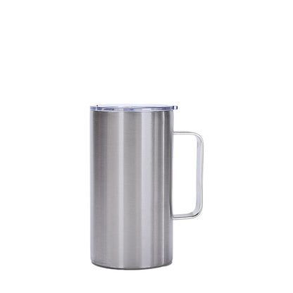 Wholesale Custom Logo 20oz Stainless Steel Insulated Travel Mug - Silver
