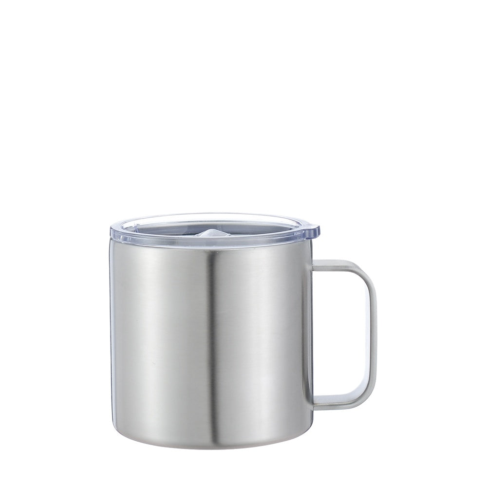 Wholesale Custom Logo 14oz Stainless Steel Insulated Coffee Mug - Silver