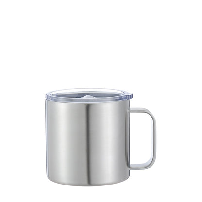 Wholesale Custom Logo 14oz Stainless Steel Insulated Coffee Mug - Silver