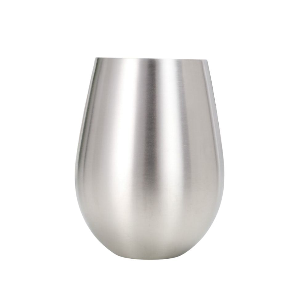 Wholesale Custom Logo 18oz Stemless Stainless Steel Wine Tumbler - Silver