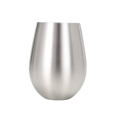 Wholesale Custom Logo 18oz Stemless Stainless Steel Wine Tumbler - Silver